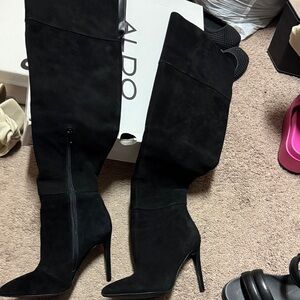 Aldo RIANI Women's Black Over the Knee Boots
